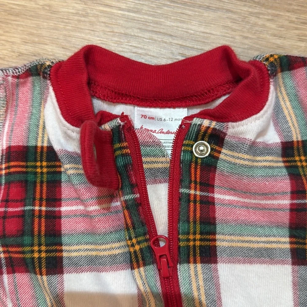 Hanna Andersson Red White Plaid One-Piece